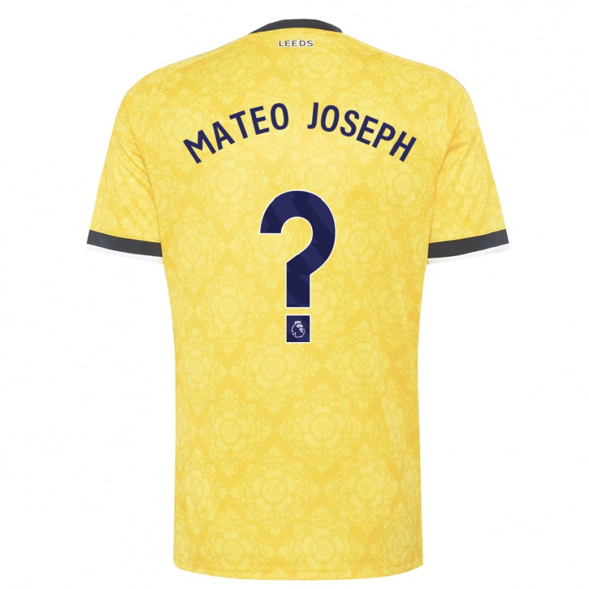 Danxen Bambino Maglia Mateo Joseph #0 Giallo Bianco Nero Kit Gara Away 2026/27 Maglietta