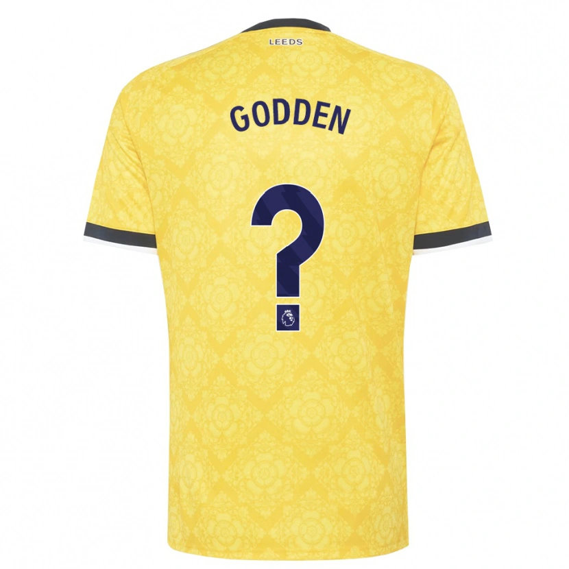 Danxen Bambino Maglia Scott Godden #0 Giallo Bianco Nero Kit Gara Away 2026/27 Maglietta