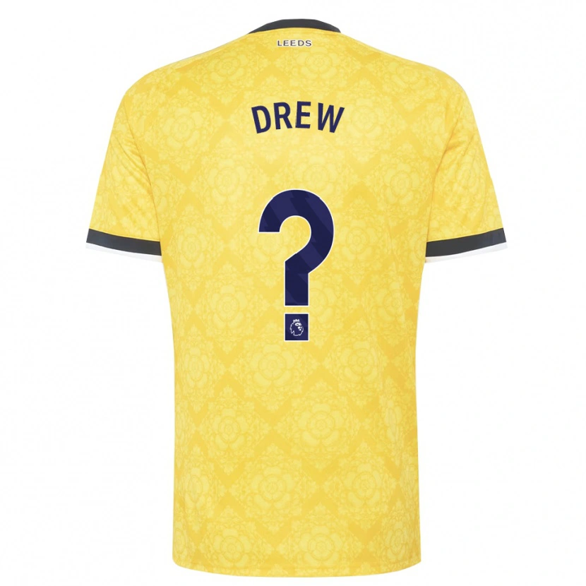 Danxen Bambino Maglia Drew Greene #0 Giallo Bianco Nero Kit Gara Away 2026/27 Maglietta