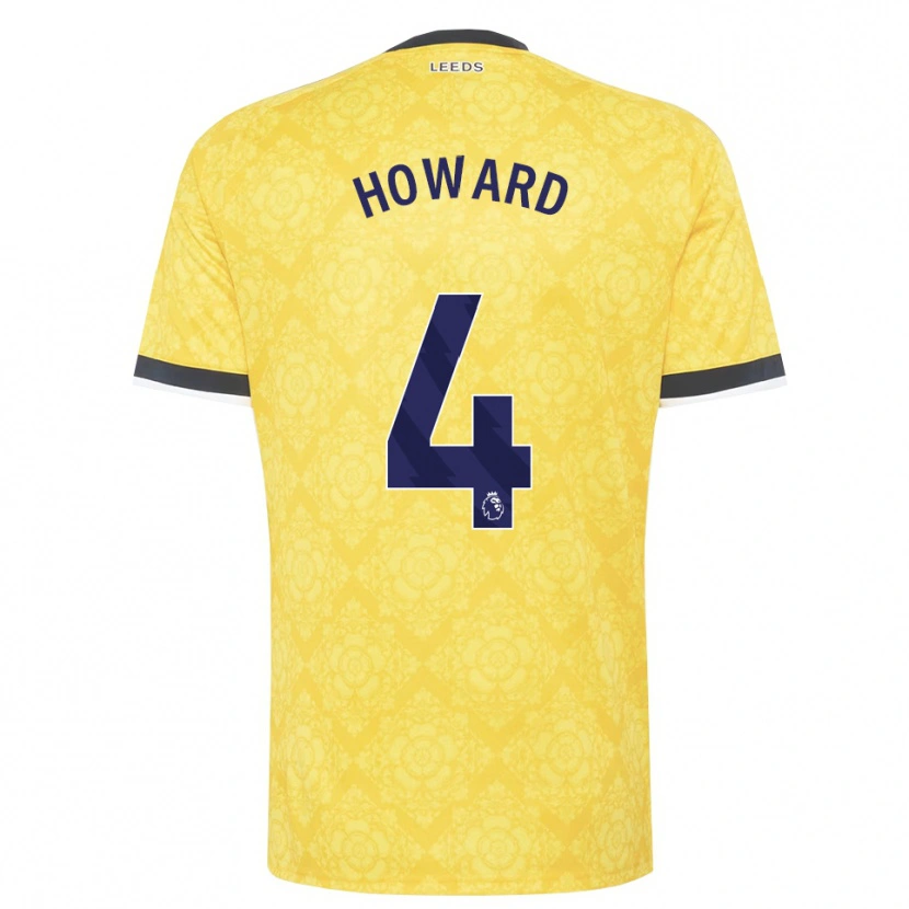 Danxen Bambino Maglia Jacob Howard #4 Giallo Bianco Nero Kit Gara Away 2026/27 Maglietta