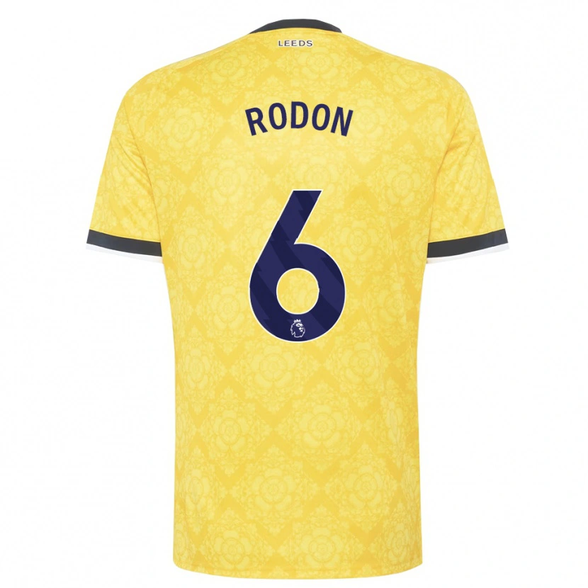 Danxen Bambino Maglia Joe Rodon #6 Giallo Bianco Nero Kit Gara Away 2026/27 Maglietta