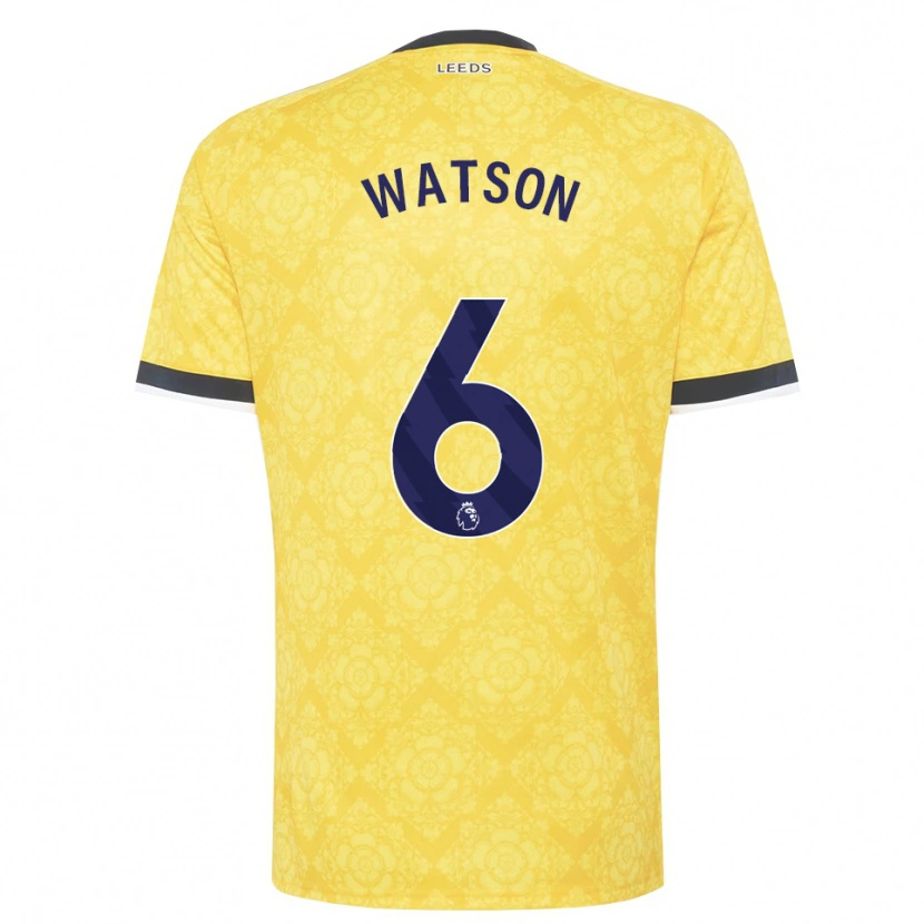 Danxen Bambino Maglia Jacob Watson #6 Giallo Bianco Nero Kit Gara Away 2026/27 Maglietta