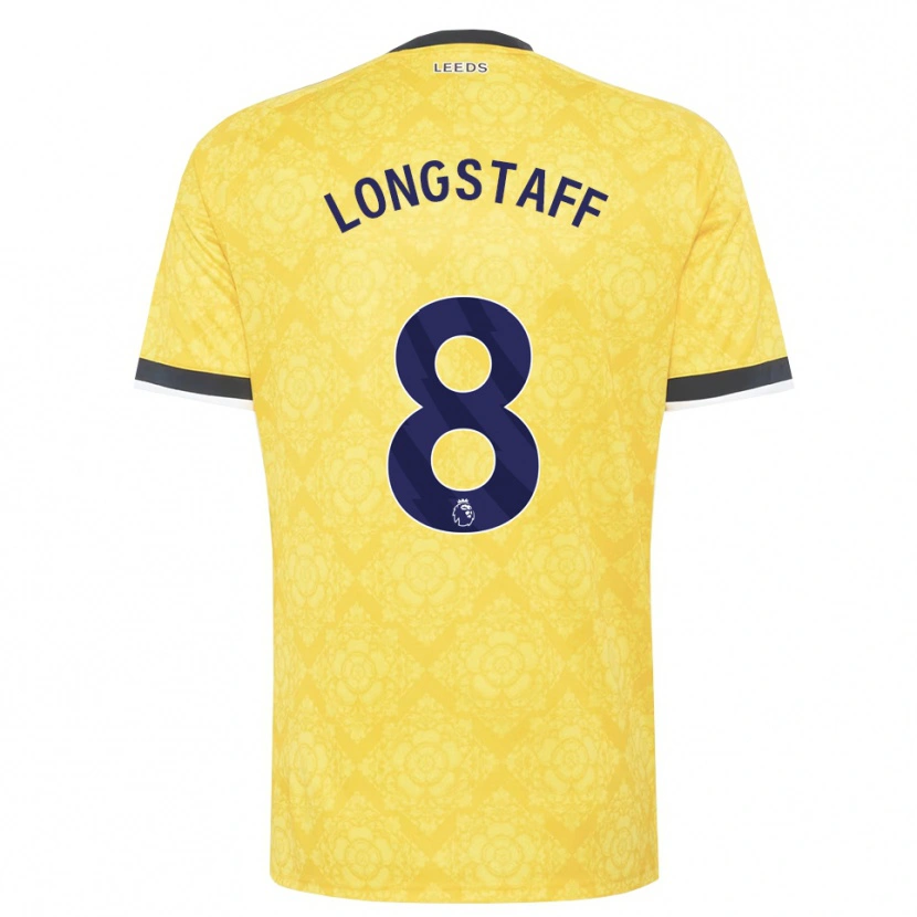 Danxen Bambino Maglia Sean Longstaff #8 Giallo Bianco Nero Kit Gara Away 2026/27 Maglietta