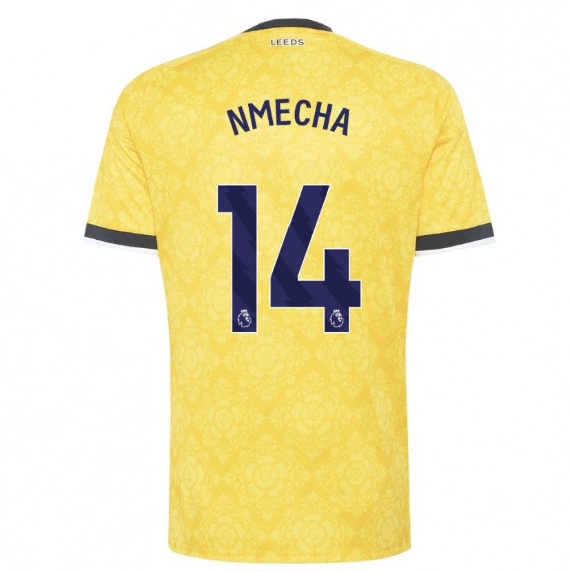 Danxen Bambino Maglia Lukas Nmecha #14 Giallo Bianco Nero Kit Gara Away 2026/27 Maglietta