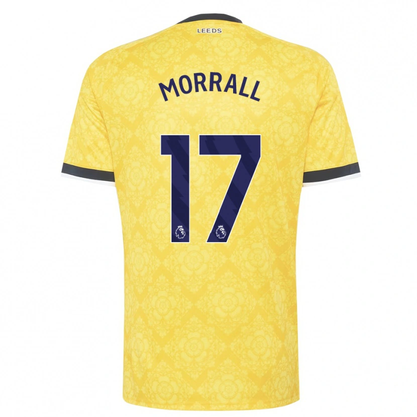 Danxen Bambino Maglia Kai Morrall #17 Giallo Bianco Nero Kit Gara Away 2026/27 Maglietta