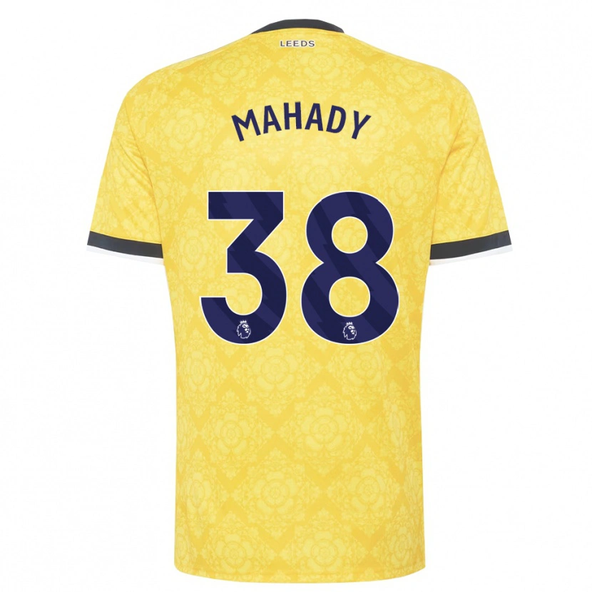 Danxen Bambino Maglia Rory Mahady #38 Giallo Bianco Nero Kit Gara Away 2026/27 Maglietta