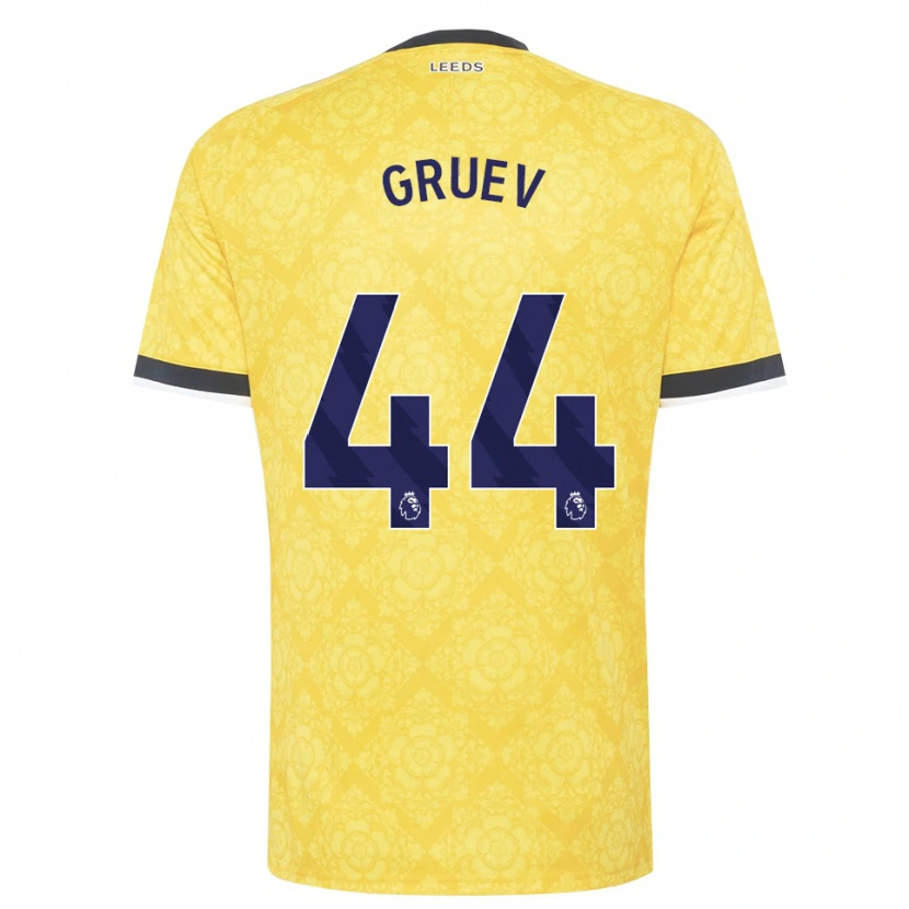 Danxen Bambino Maglia Ilia Gruev #44 Giallo Bianco Nero Kit Gara Away 2026/27 Maglietta