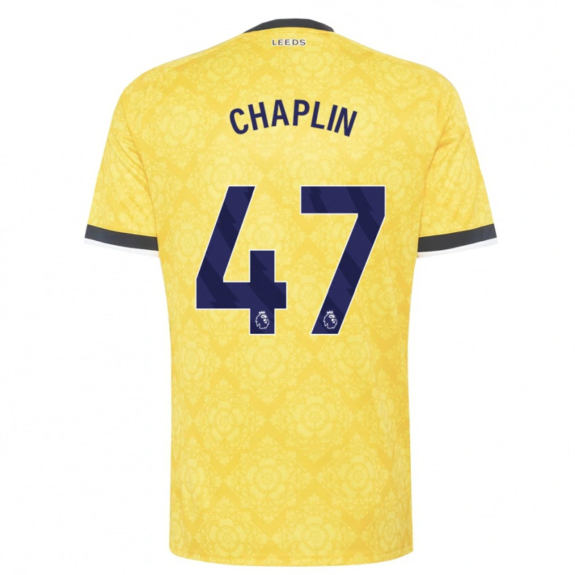 Danxen Bambino Maglia Rhys Chadwick #47 Giallo Bianco Nero Kit Gara Away 2026/27 Maglietta