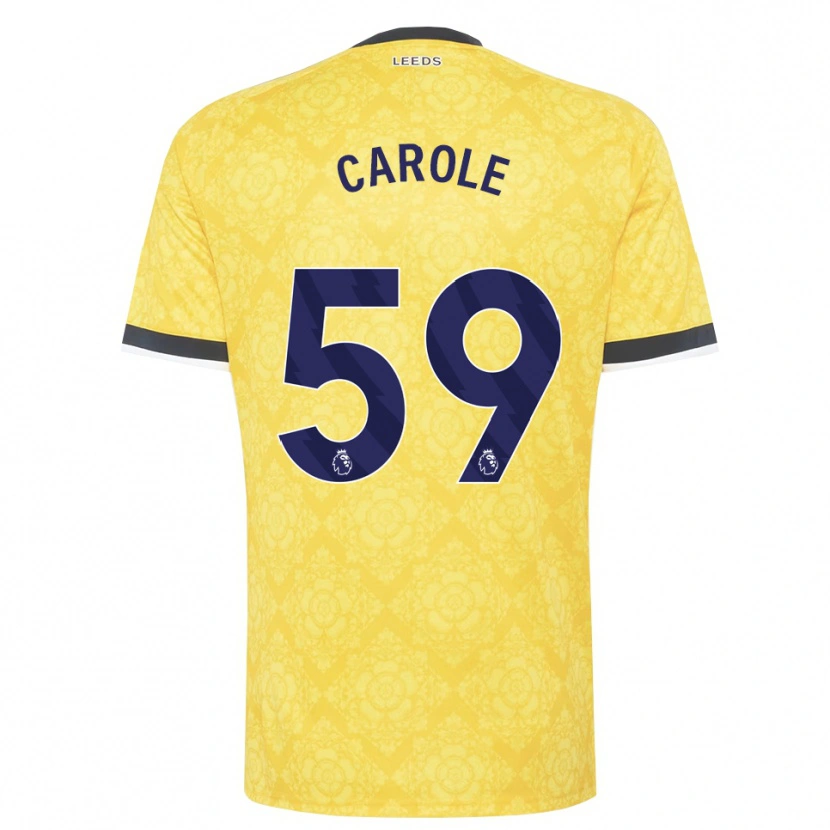 Danxen Bambino Maglia Keenan Carole #59 Giallo Bianco Nero Kit Gara Away 2026/27 Maglietta