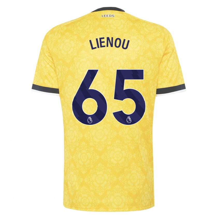Danxen Bambino Maglia Jayden Lienou #65 Giallo Bianco Nero Kit Gara Away 2026/27 Maglietta