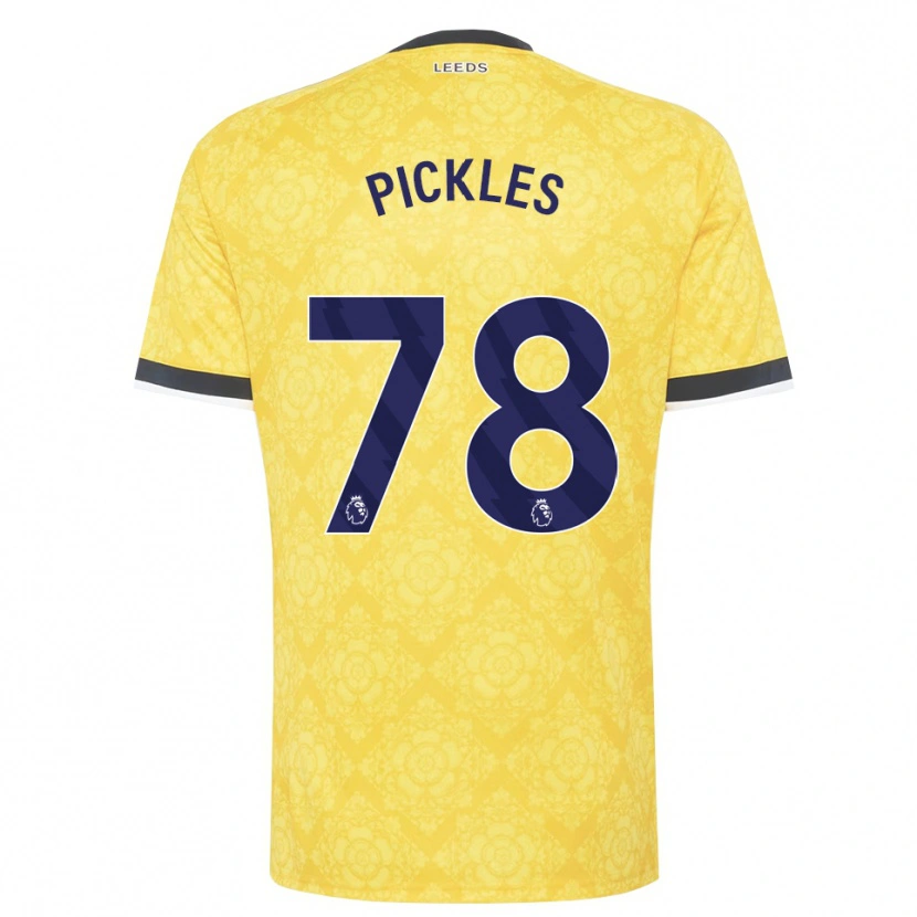 Danxen Bambino Maglia Ollie Pickles #78 Giallo Bianco Nero Kit Gara Away 2026/27 Maglietta