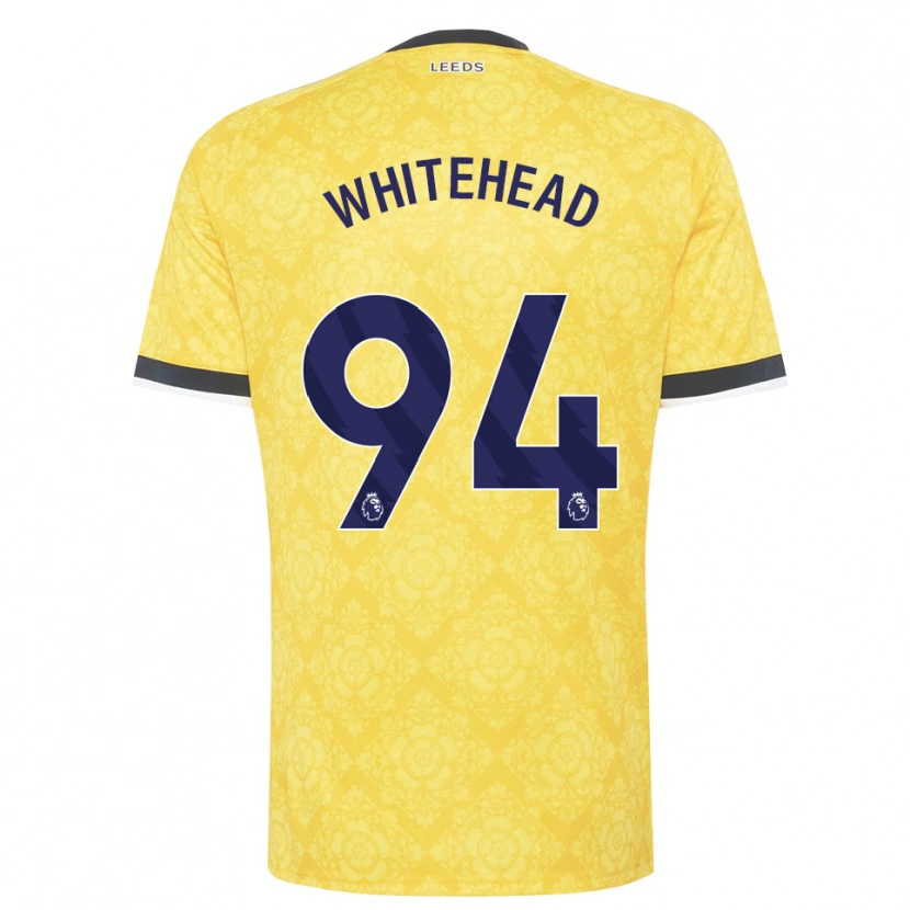 Danxen Bambino Maglia Loui Whitehead #94 Giallo Bianco Nero Kit Gara Away 2026/27 Maglietta