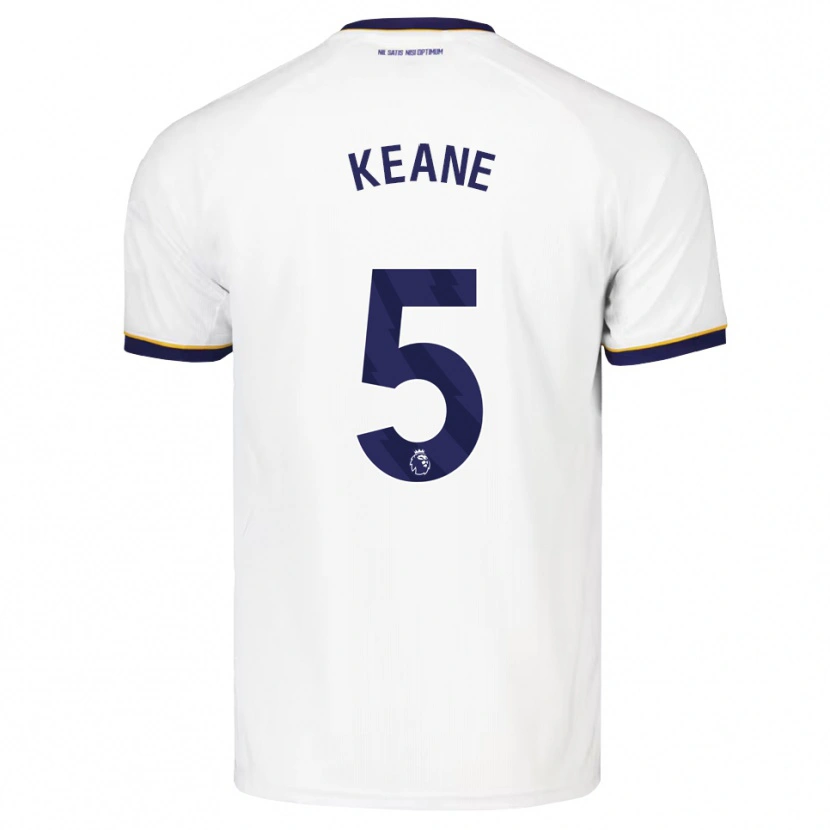 Danxen Bambino Maglia Michael Keane #5 Blu Notte Bianco Giallo Kit Gara Away 2026/27 Maglietta