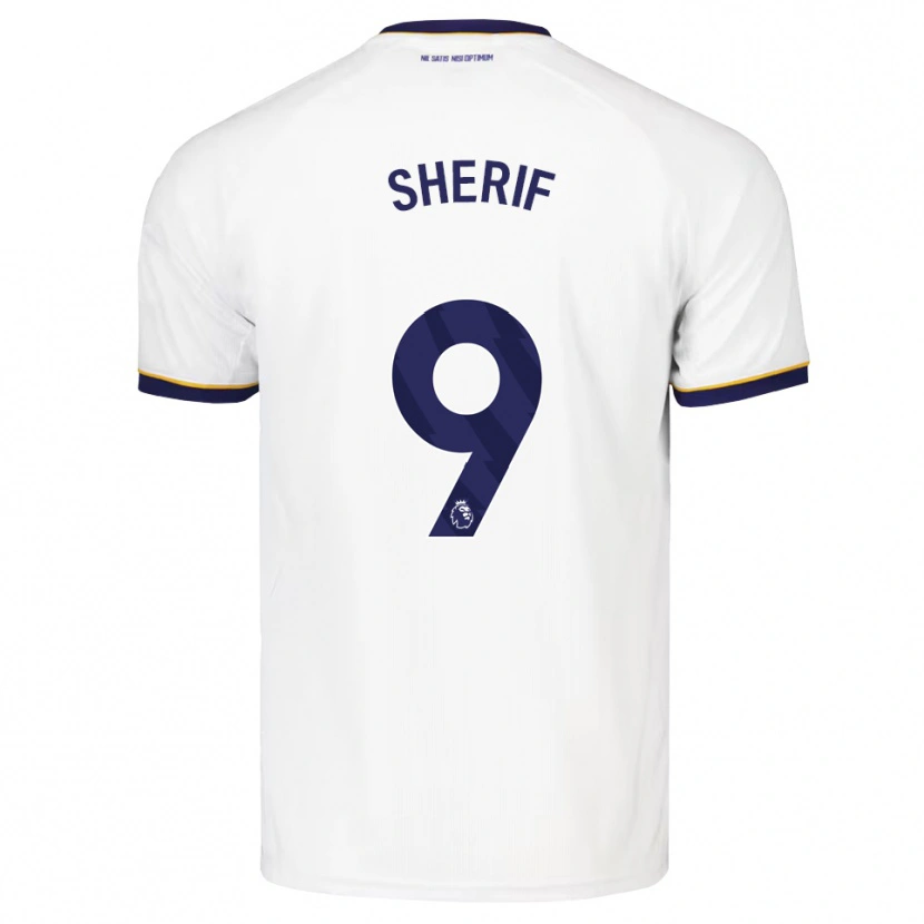 Danxen Bambino Maglia Martin Sherif #9 Blu Notte Bianco Giallo Kit Gara Away 2026/27 Maglietta