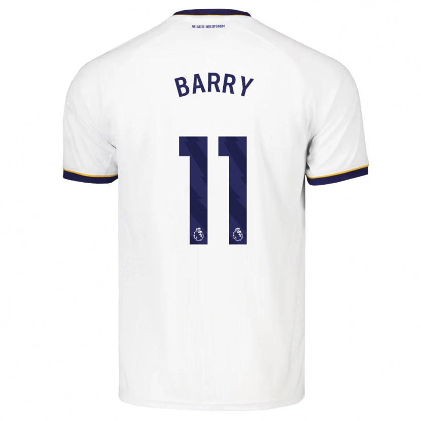 Danxen Bambino Maglia Thierno Barry #11 Blu Notte Bianco Giallo Kit Gara Away 2026/27 Maglietta