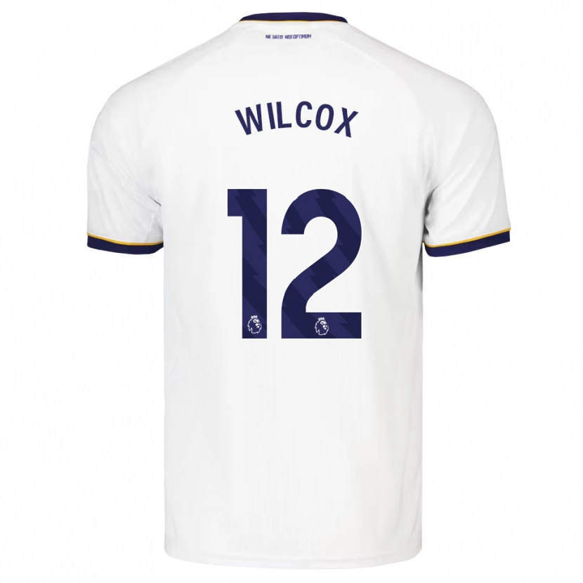 Danxen Bambino Maglia Ted Wilcox #12 Blu Notte Bianco Giallo Kit Gara Away 2026/27 Maglietta