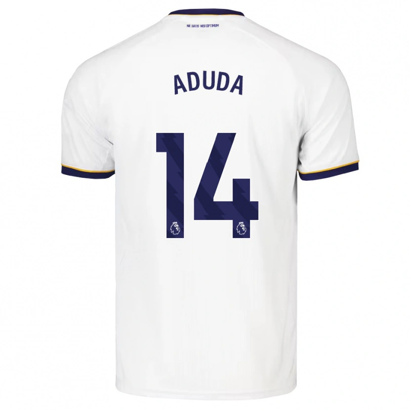 Danxen Bambino Maglia Rodney Aduda #14 Blu Notte Bianco Giallo Kit Gara Away 2026/27 Maglietta