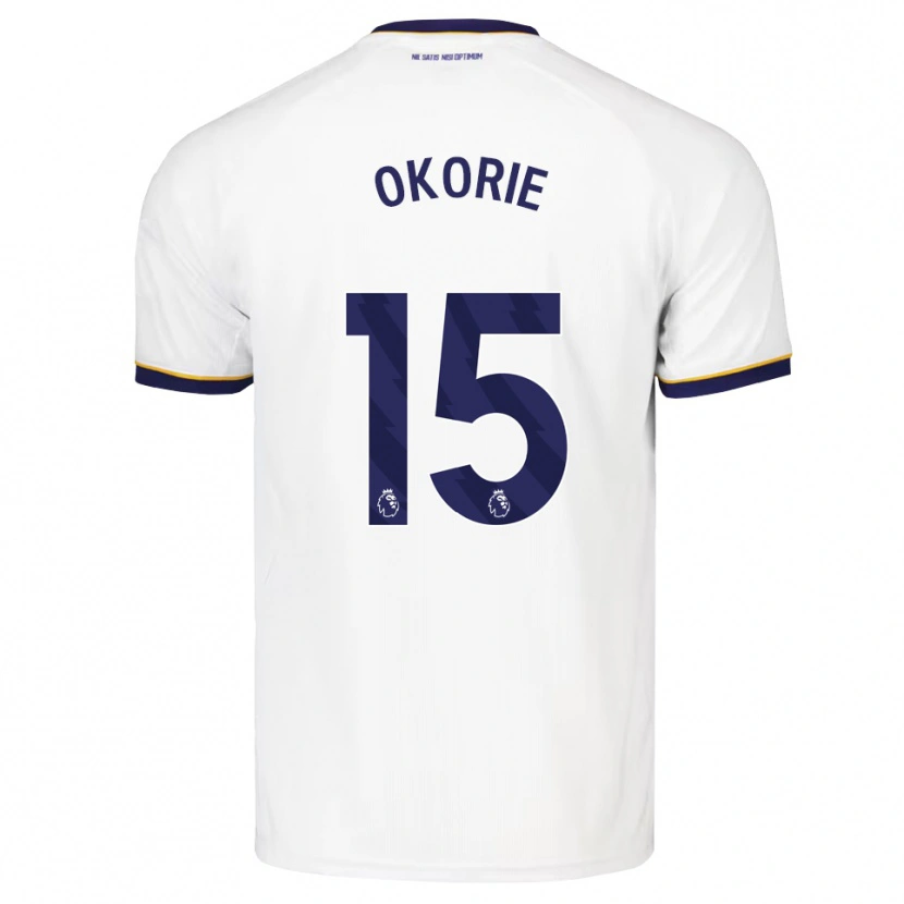Danxen Bambino Maglia Levi Okorie #15 Blu Notte Bianco Giallo Kit Gara Away 2026/27 Maglietta