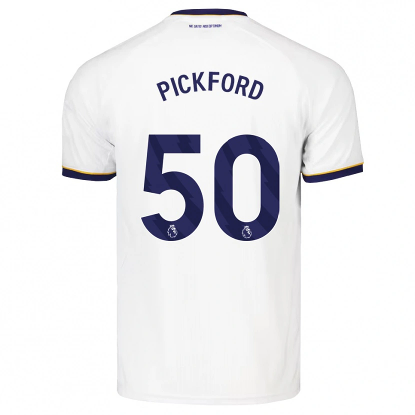 Danxen Bambino Maglia George Pickford #50 Blu Notte Bianco Giallo Kit Gara Away 2026/27 Maglietta