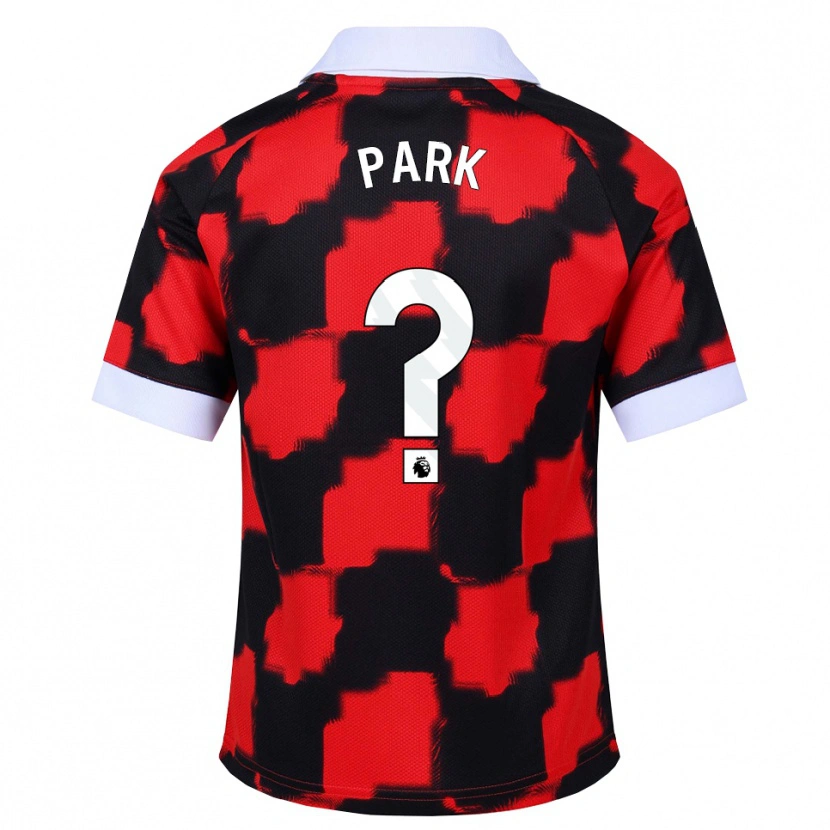 Danxen Bambino Maglia Damon Park #0 Rosso Bianco Nero Kit Gara Away 2026/27 Maglietta