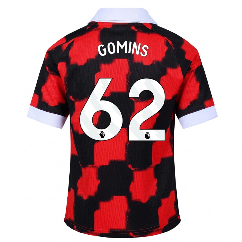 Danxen Bambino Maglia Markuss Gomins #62 Rosso Bianco Nero Kit Gara Away 2026/27 Maglietta