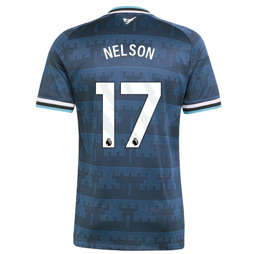 Danxen Bambino Maglia Erin Nelson #17 Giallo Nero Blu Kit Gara Away 2026/27 Maglietta