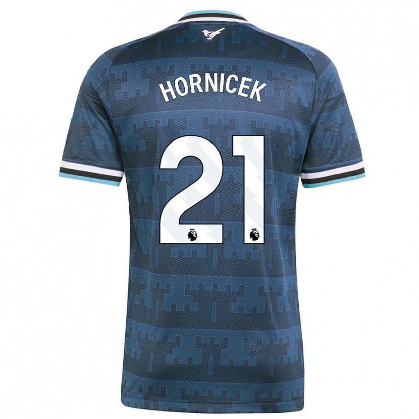Danxen Bambino Maglia Lukas Hornicek #21 Giallo Nero Blu Kit Gara Away 2026/27 Maglietta