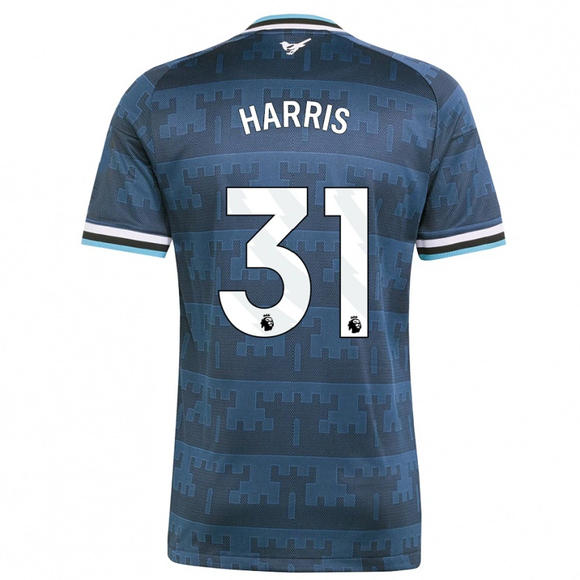 Danxen Bambino Maglia Aidan Harris #31 Giallo Nero Blu Kit Gara Away 2026/27 Maglietta