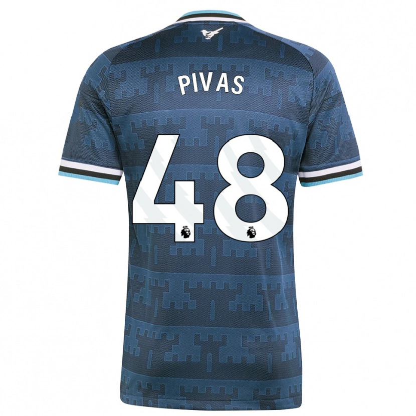 Danxen Bambino Maglia Miodrag Pivaš #48 Giallo Nero Blu Kit Gara Away 2026/27 Maglietta