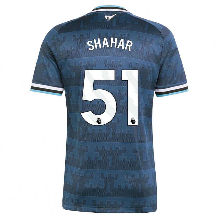Danxen Bambino Maglia Leo Shahar #51 Giallo Nero Blu Kit Gara Away 2026/27 Maglietta
