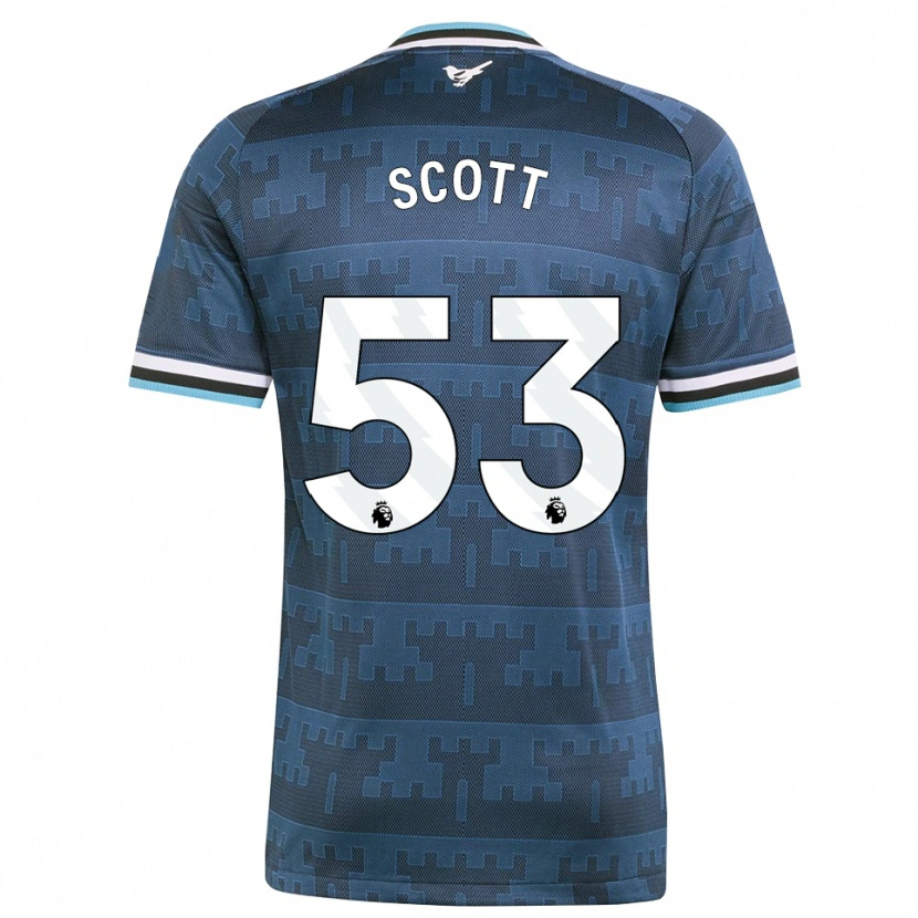Danxen Bambino Maglia Joshua Scott #53 Giallo Nero Blu Kit Gara Away 2026/27 Maglietta