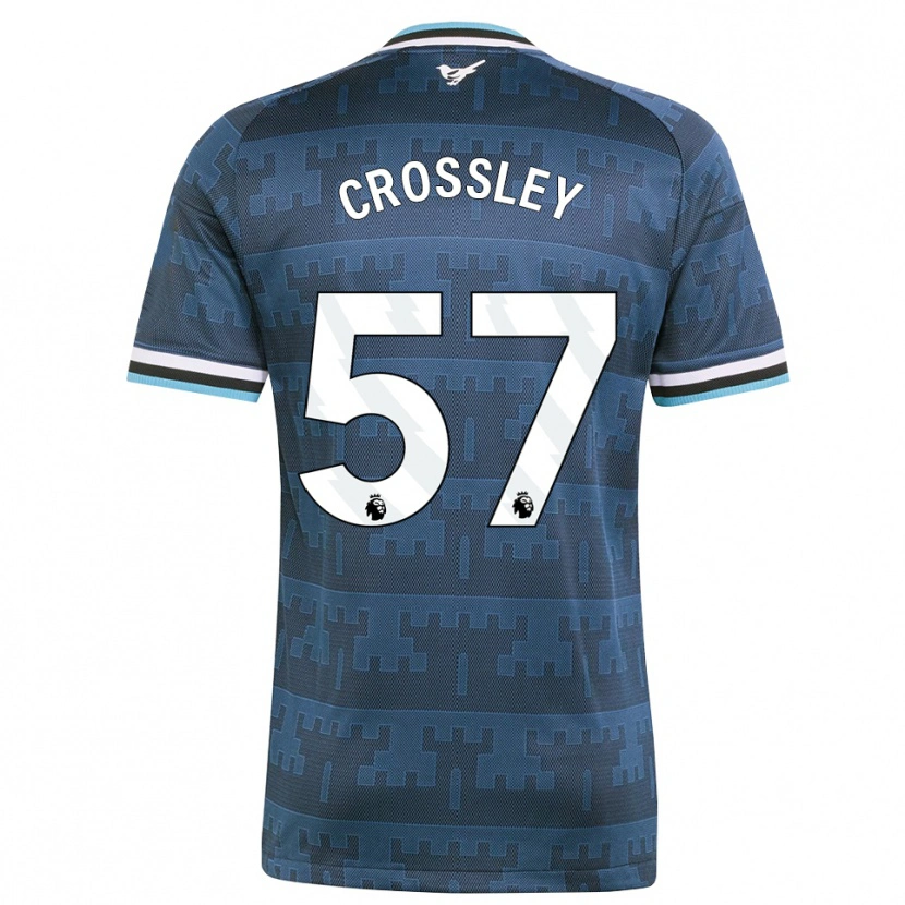 Danxen Bambino Maglia Kyle Crossley #57 Giallo Nero Blu Kit Gara Away 2026/27 Maglietta