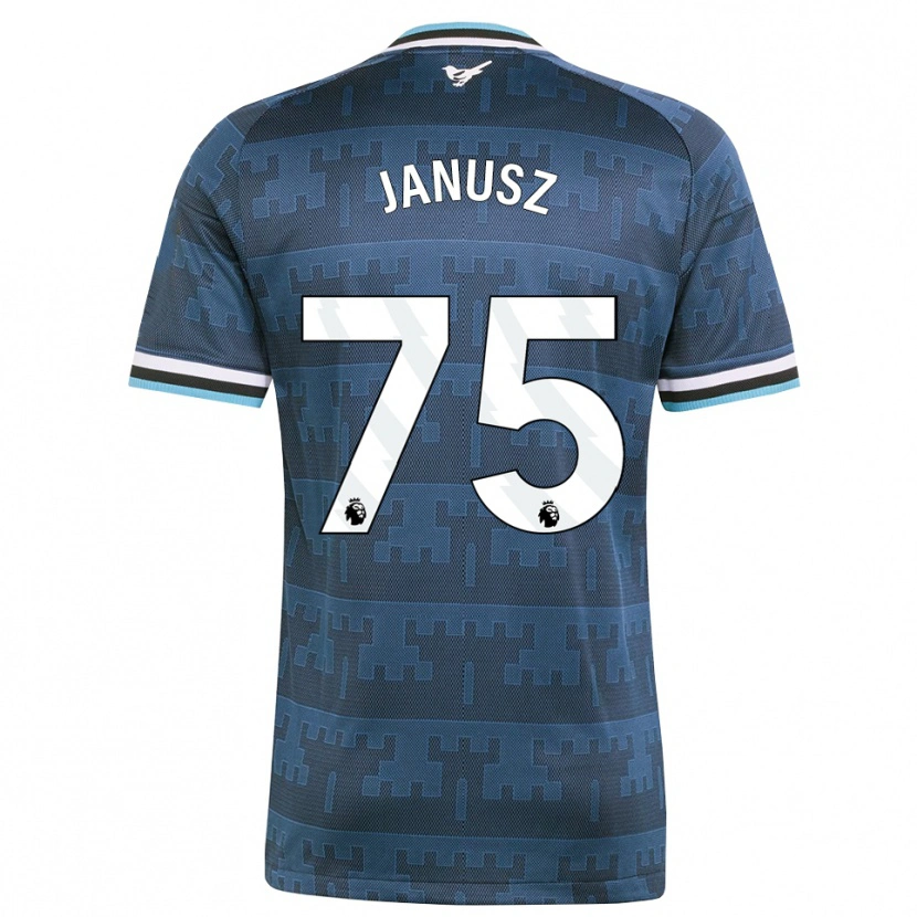 Danxen Bambino Maglia Adrian Janusz #75 Giallo Nero Blu Kit Gara Away 2026/27 Maglietta