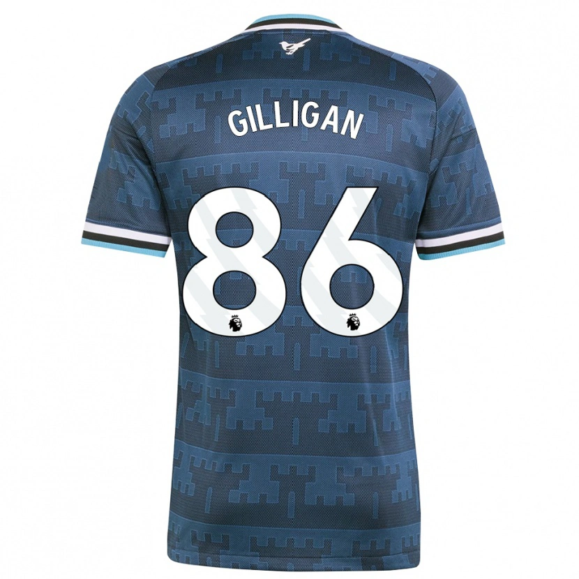 Danxen Bambino Maglia Luke Gilligan #86 Giallo Nero Blu Kit Gara Away 2026/27 Maglietta