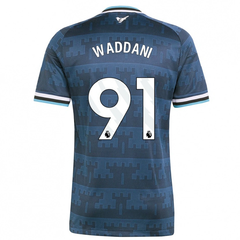 Danxen Bambino Maglia Mohamed Waddani #91 Giallo Nero Blu Kit Gara Away 2026/27 Maglietta