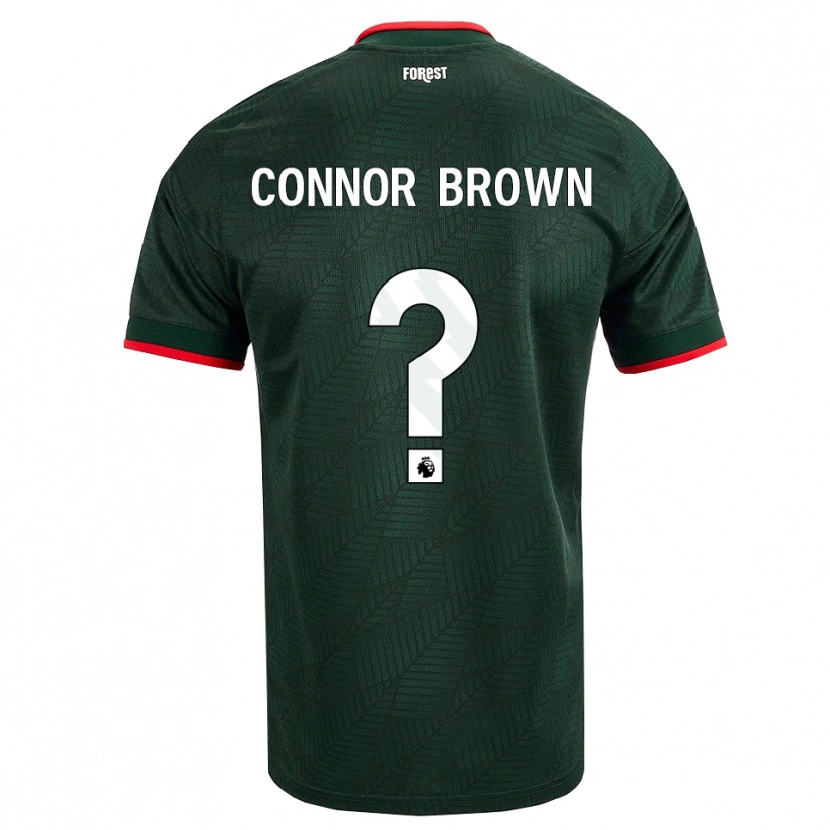 Danxen Bambino Maglia Connor Brown #0 Verde Scuro Rosso Kit Gara Away 2026/27 Maglietta