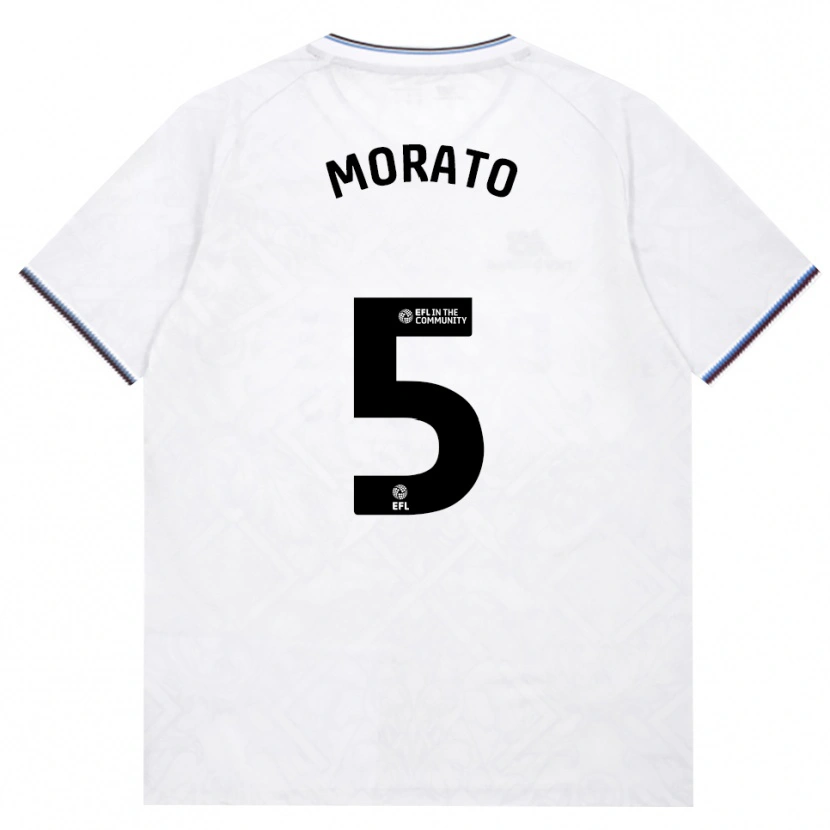 Danxen Bambino Maglia Morato #5 Borgogna Bianco Kit Gara Away 2026/27 Maglietta
