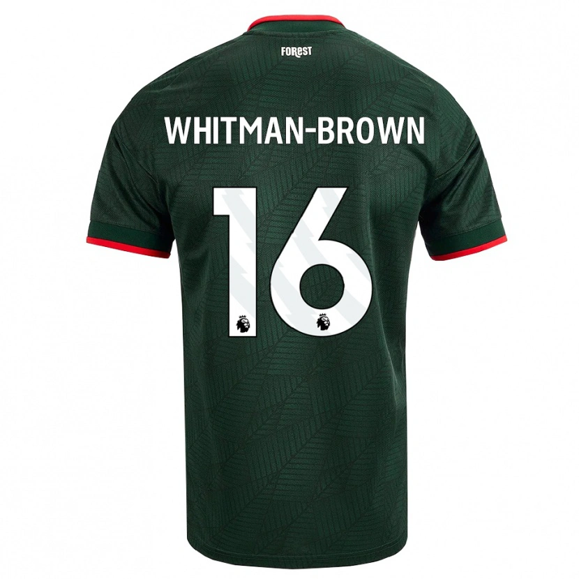 Danxen Bambino Maglia Chae Whitman-Brown #16 Verde Scuro Rosso Kit Gara Away 2026/27 Maglietta