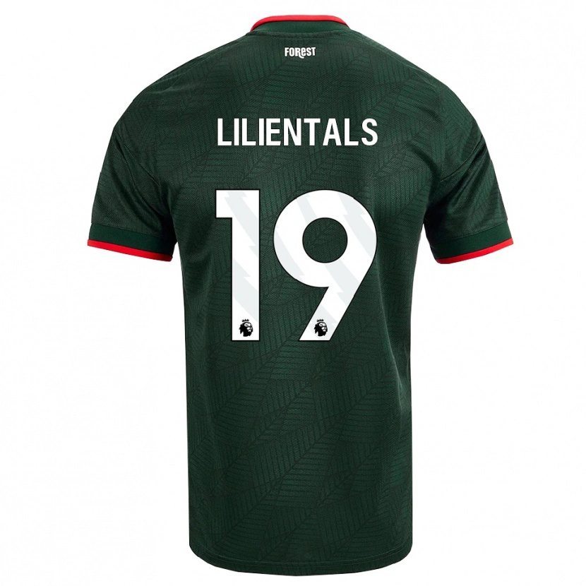 Danxen Bambino Maglia Matiss Lilientals #19 Verde Scuro Rosso Kit Gara Away 2026/27 Maglietta