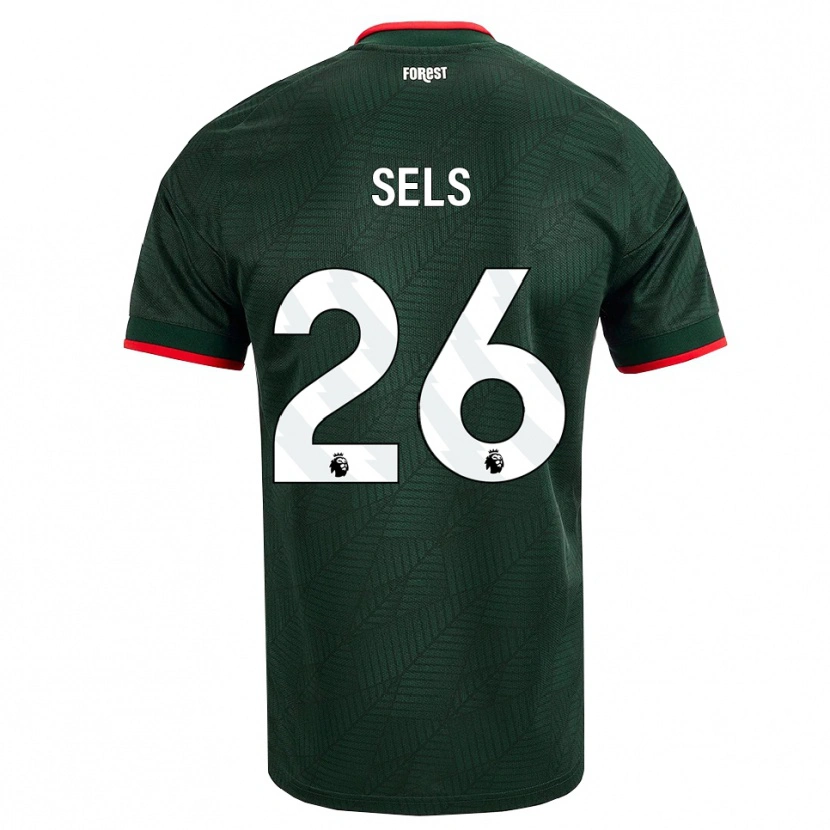 Danxen Bambino Maglia Matz Sels #26 Verde Scuro Rosso Kit Gara Away 2026/27 Maglietta