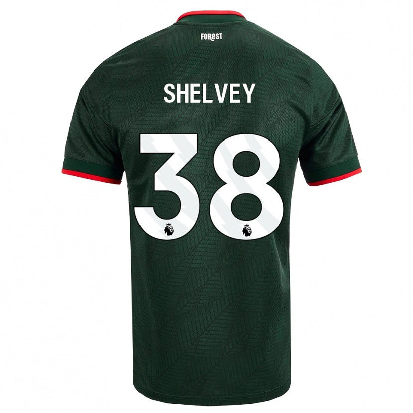 Danxen Bambino Maglia George Shelvey #38 Verde Scuro Rosso Kit Gara Away 2026/27 Maglietta