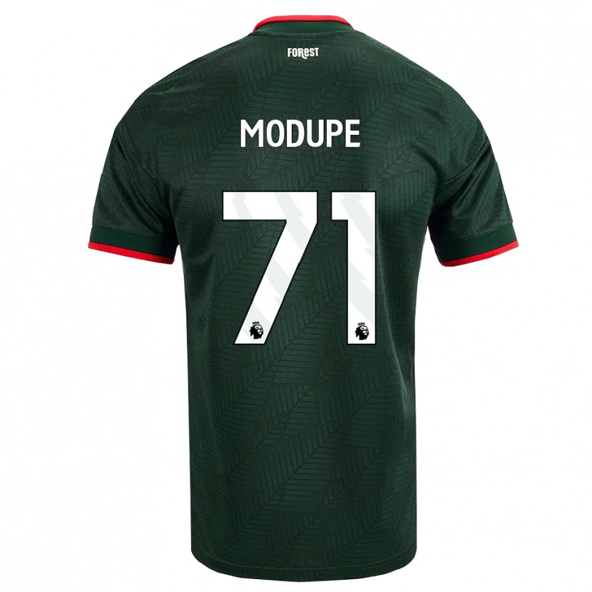 Danxen Bambino Maglia David Modupe #71 Verde Scuro Rosso Kit Gara Away 2026/27 Maglietta