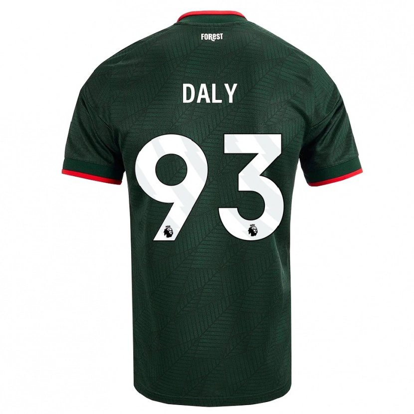 Danxen Bambino Maglia Cormac Daly #93 Verde Scuro Rosso Kit Gara Away 2026/27 Maglietta