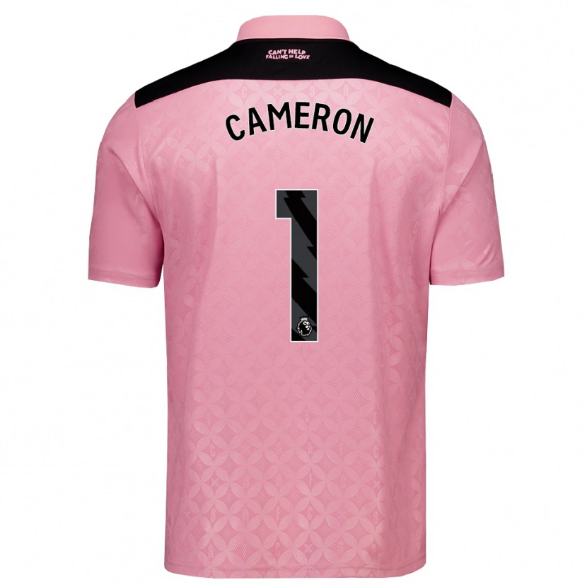 Danxen Bambino Maglia Dan Cameron #1 Rosa Chiaro Nero Kit Gara Away 2026/27 Maglietta