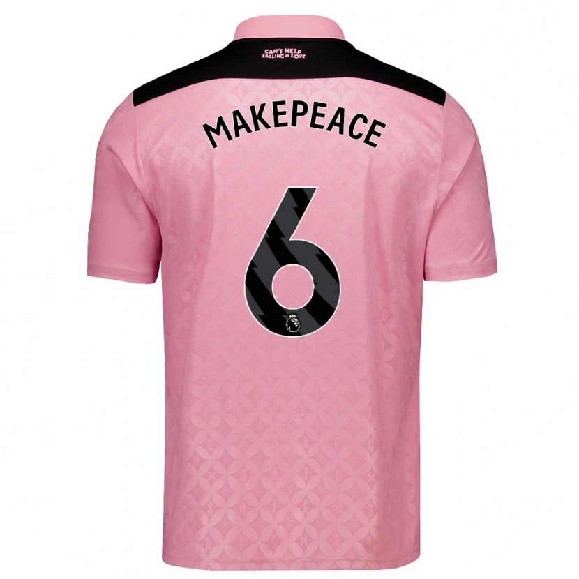 Danxen Bambino Maglia Joe Makepeace #6 Rosa Chiaro Nero Kit Gara Away 2026/27 Maglietta