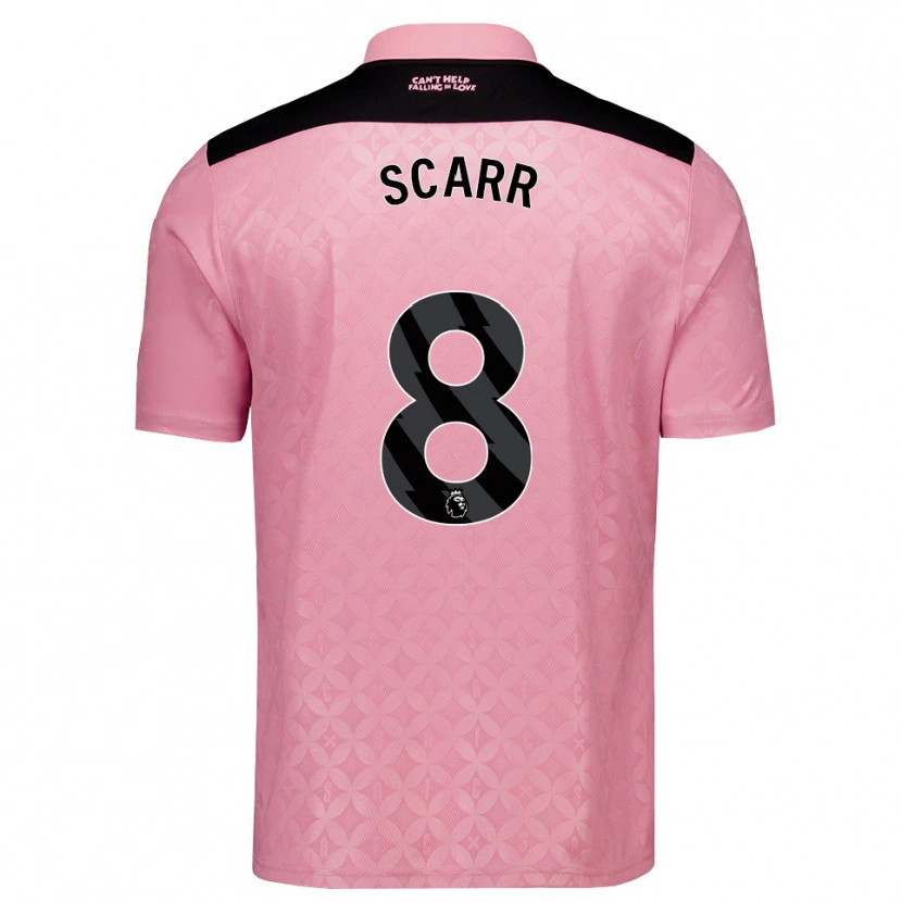 Danxen Bambino Maglia Emily Scarr #8 Rosa Chiaro Nero Kit Gara Away 2026/27 Maglietta