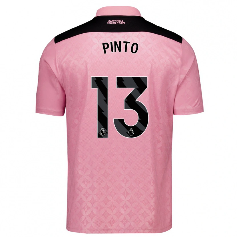 Danxen Bambino Maglia Elias Pinto #13 Rosa Chiaro Nero Kit Gara Away 2026/27 Maglietta