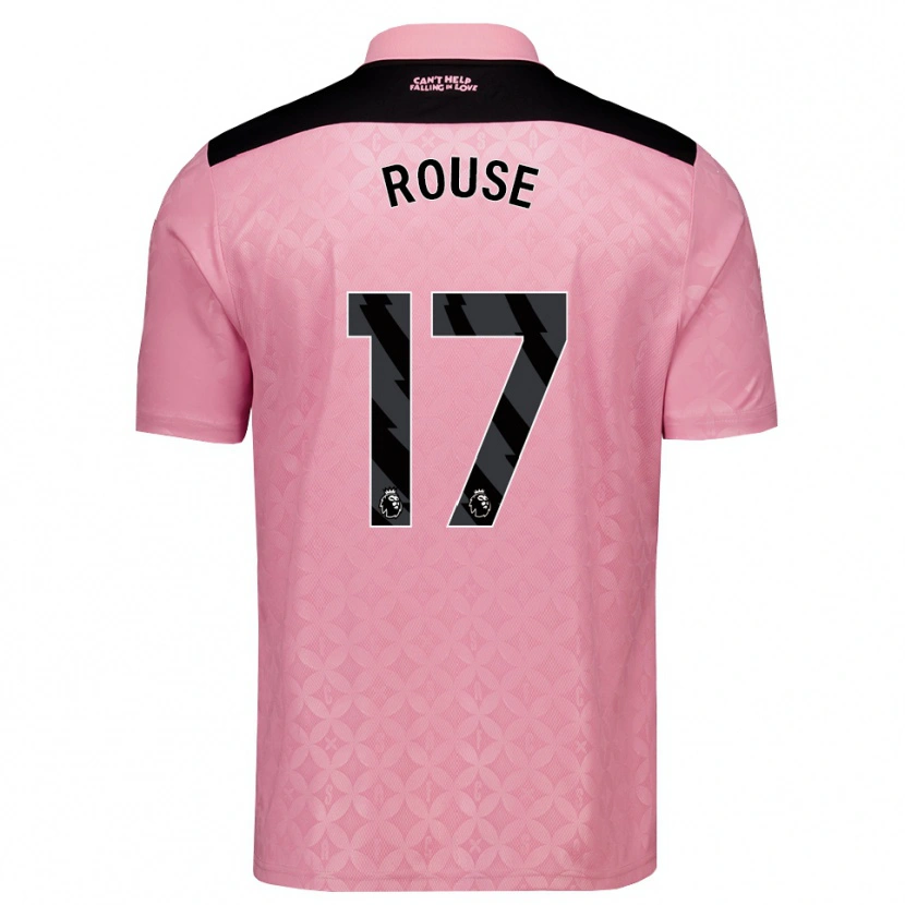 Danxen Bambino Maglia Mollie Rouse #17 Rosa Chiaro Nero Kit Gara Away 2026/27 Maglietta