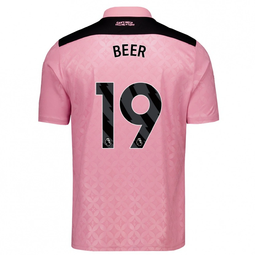 Danxen Bambino Maglia Megan Beer #19 Rosa Chiaro Nero Kit Gara Away 2026/27 Maglietta