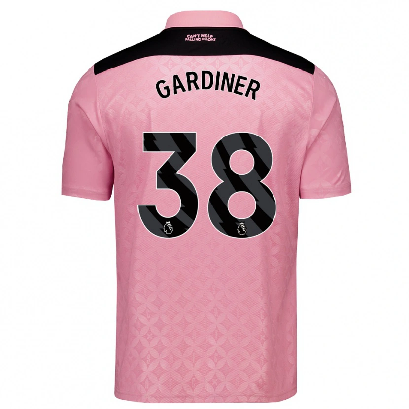 Danxen Bambino Maglia Harry Gardiner #38 Rosa Chiaro Nero Kit Gara Away 2026/27 Maglietta